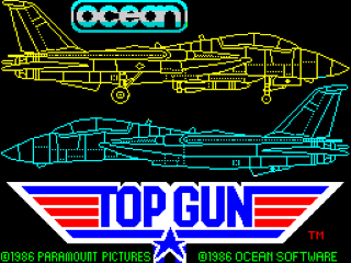 Top Gun title screen for ZX Spectrum